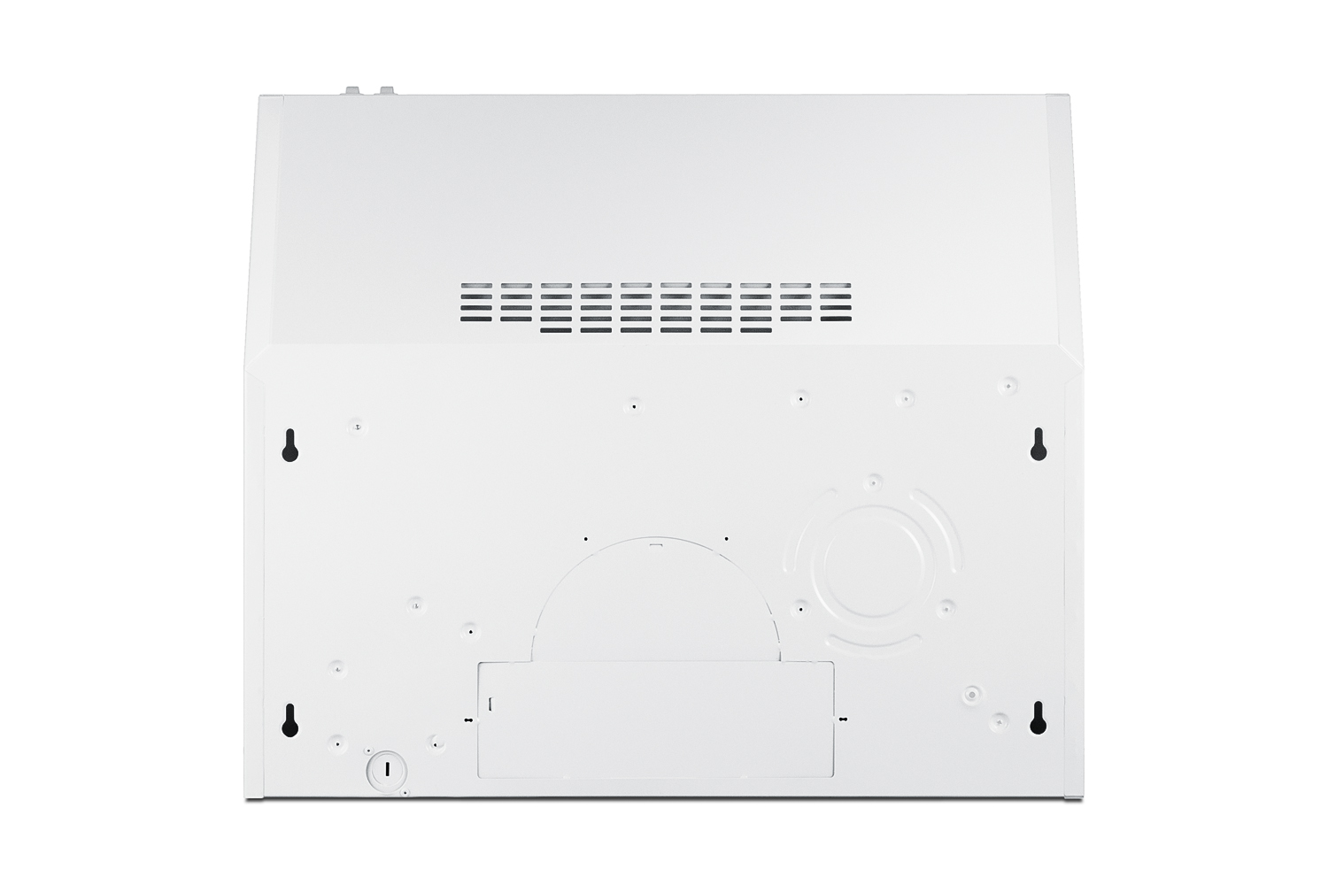 24 inch wide under cabinet convertible range hood for ducted or ductless use in white, made in North America